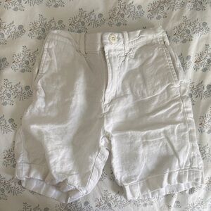 Boys 6 Crewcuts White Linen Shorts